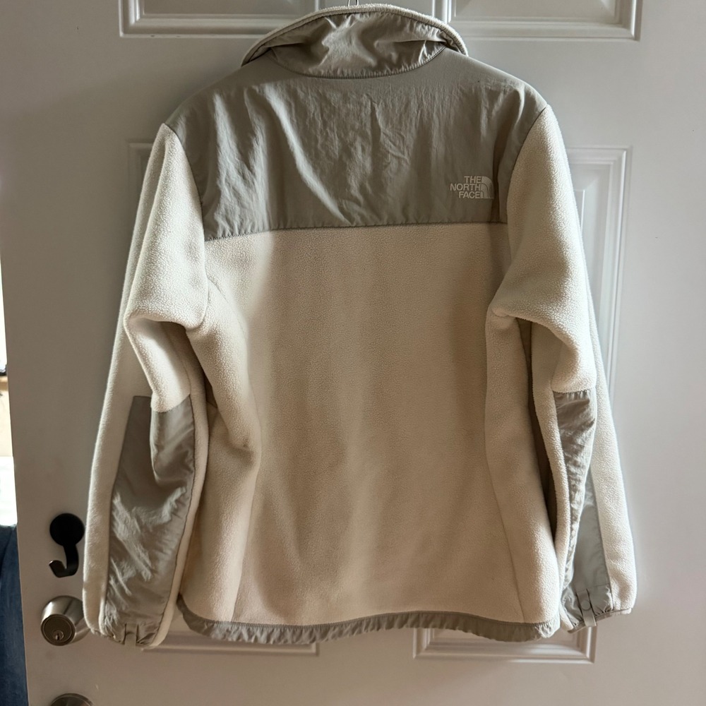The North Face Denali Polartec Fleece Jacket Cream White/Gray Women M T164 F14 - Picture 7 of 9
